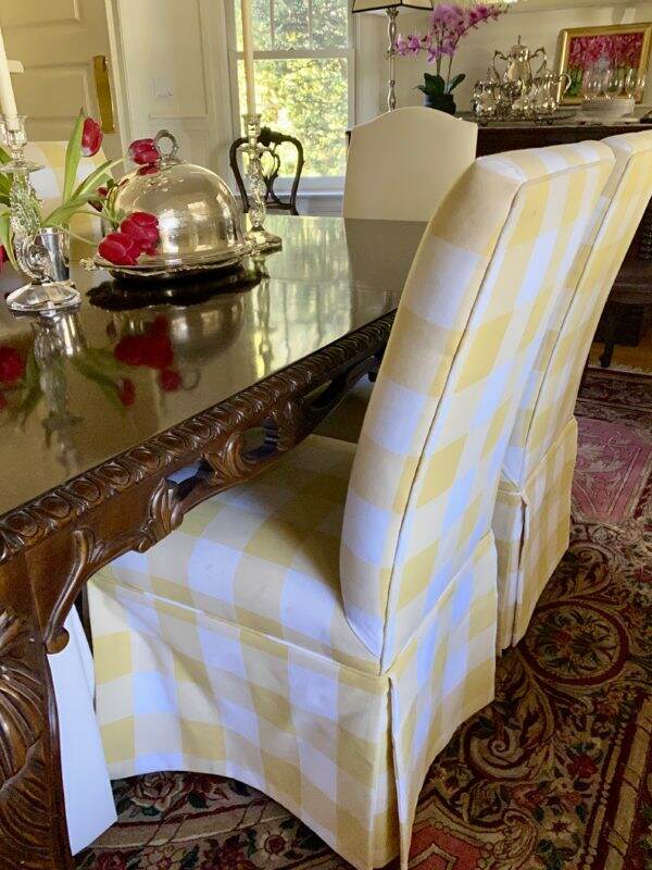 Dining Room Update Life At Bella Terra, Ballard Designs Dining Chair Slipcovers