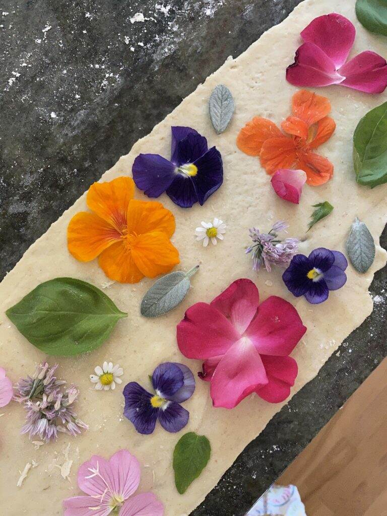 Crackers and Edible Flowers