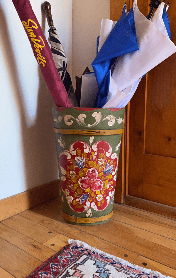 Umbrella Stand with Rosemaling