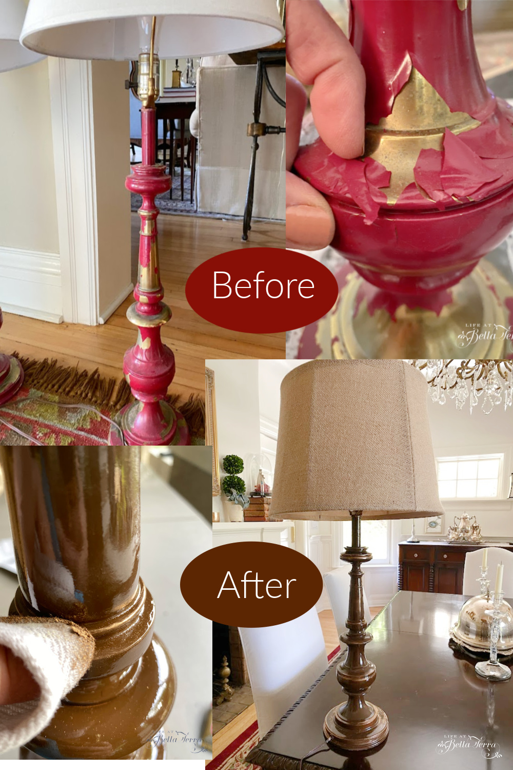 Lamp Makeover: How to Spray Paint a Brass Lamp